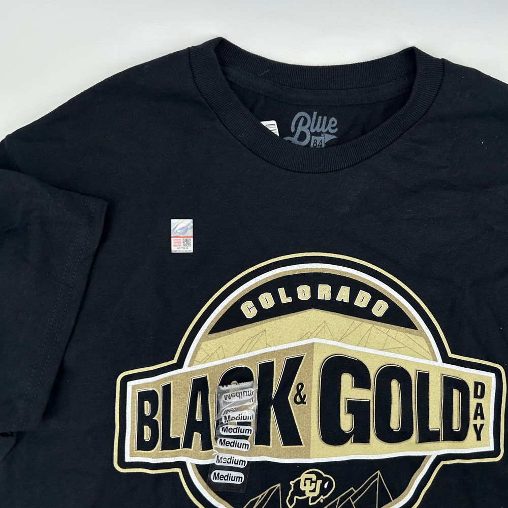 Blue 84 Colorado Buffaloes T-Shirt Mens Medium Black Graphic Tee NWOT 2023